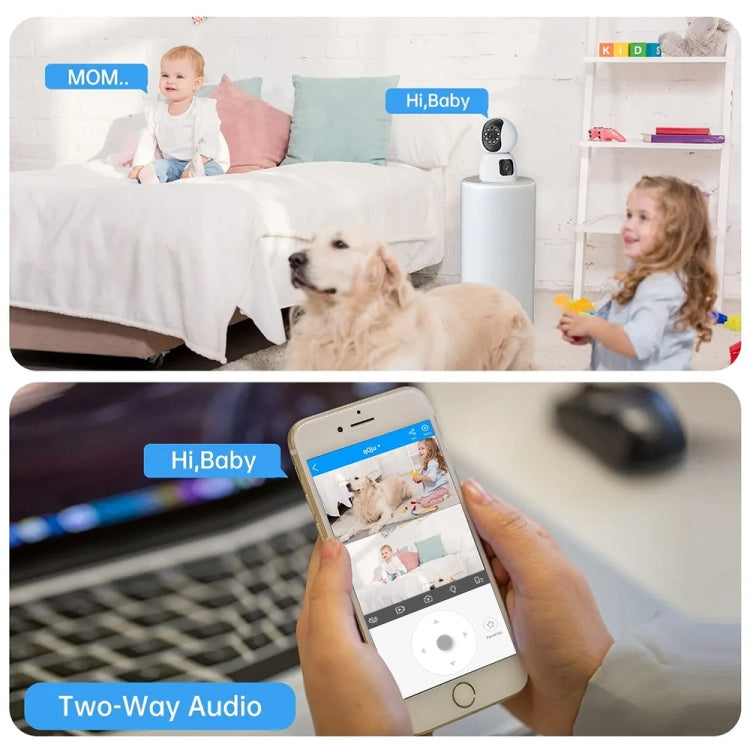 Y6203 4MP Zoom HD Indoor Waterproof Smart WiFi Camera, Specification:UK Plug(White) by buy2fix
