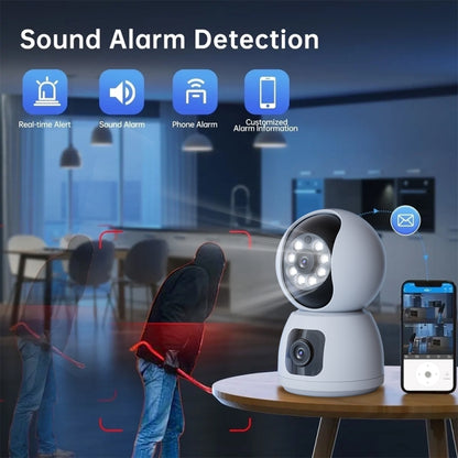 Y6203 4MP Zoom HD Indoor Waterproof Smart WiFi Camera, Specification:UK Plug(White) by buy2fix