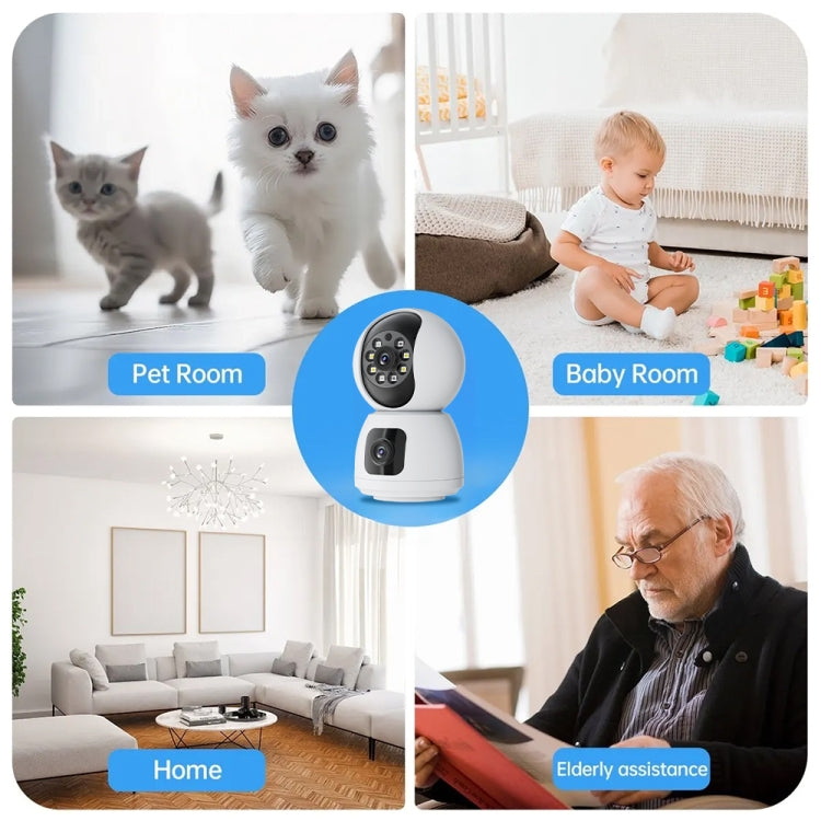 Y6203 4MP Zoom HD Indoor Waterproof Smart WiFi Camera, Specification:UK Plug(White) by buy2fix
