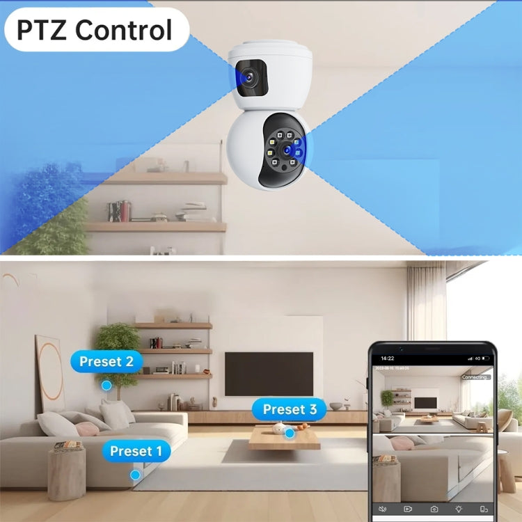 Y6203 4MP Zoom HD Indoor Waterproof Smart WiFi Camera, Specification:UK Plug(White) by buy2fix