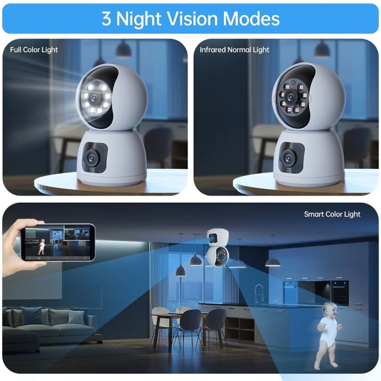 Y6203 4MP Zoom HD Indoor Waterproof Smart WiFi Camera, Specification:UK Plug(White) by buy2fix