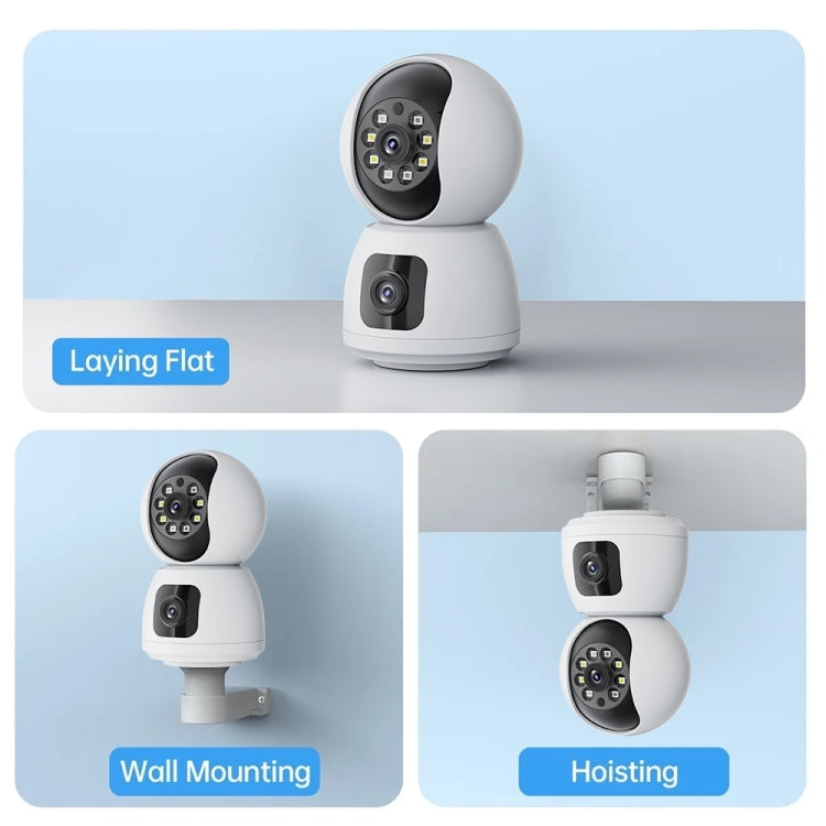 Y6203 4MP Zoom HD Indoor Waterproof Smart WiFi Camera, Specification:EU Plug(White) by buy2fix