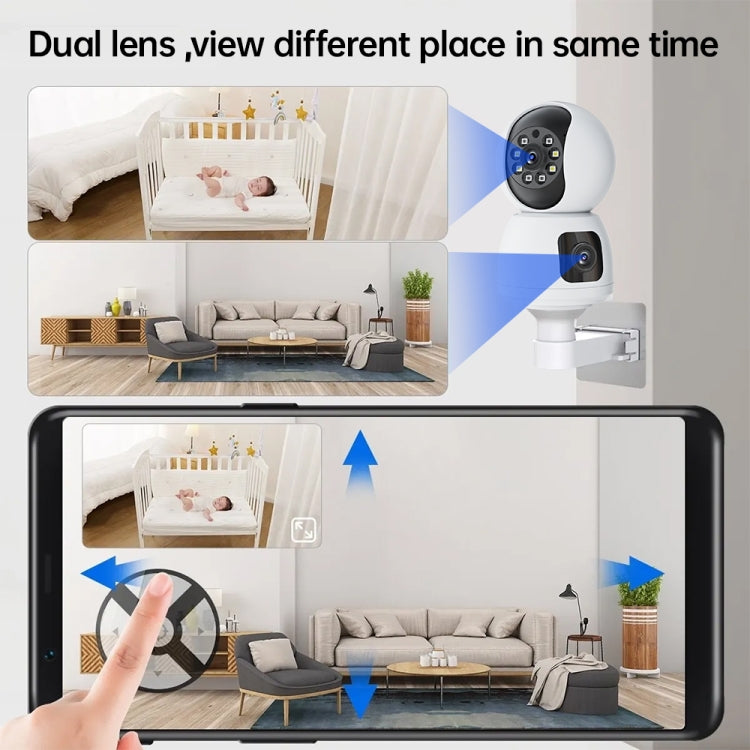 Y6203 4MP Zoom HD Indoor Waterproof Smart WiFi Camera, Specification:AU Plug(White) by buy2fix