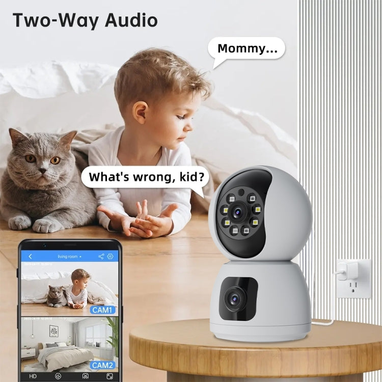 Y6203 4MP Zoom HD Indoor Waterproof Smart WiFi Camera, Specification:AU Plug(White) by buy2fix