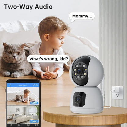 Y6203 4MP Zoom HD Indoor Waterproof Smart WiFi Camera, Specification:AU Plug(White) by buy2fix