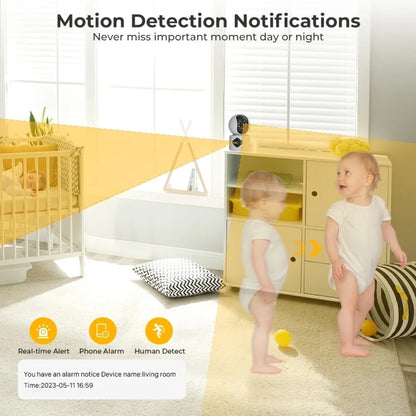 Y6204 4MP Zoom HD Indoor Waterproof Smart WiFi Camera, Specification:EU Plug(White) by buy2fix