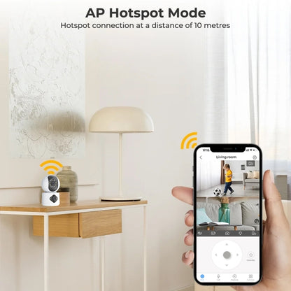 Y6204 4MP Zoom HD Indoor Waterproof Smart WiFi Camera, Specification:AU Plug(White) by buy2fix