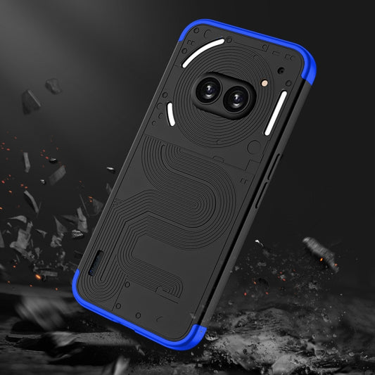 For Nothing Phone 2a GKK Three Stage Splicing Full Coverage PC Phone Case(Black Blue) - Nothing Cases by GKK | Online Shopping UK | buy2fix