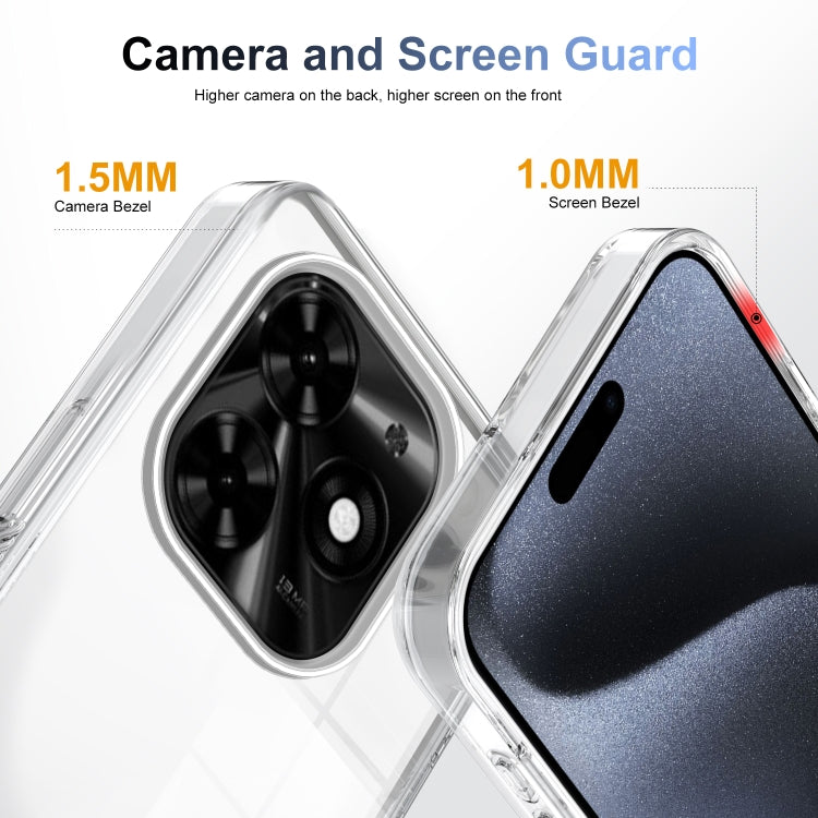 For Tecno Spark Go 2024 / Spark 20 / Pop 8 Anti-slip Clear Acrylic Hybrid TPU Phone Case(Transparent) by buy2fix