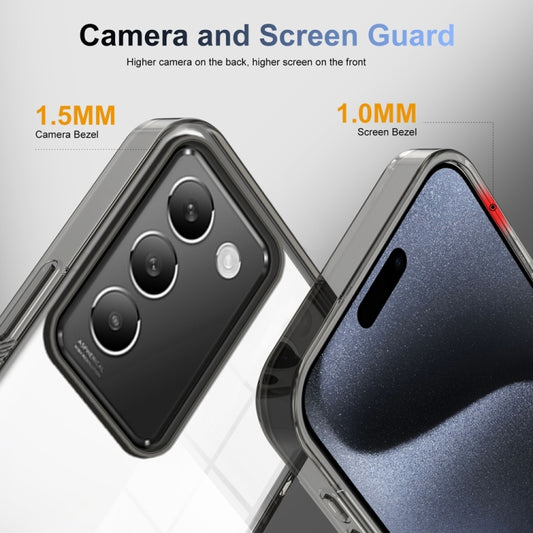 For vivo Y100 IDN 2024 Anti-slip Clear Acrylic Hybrid TPU Phone Case(Black) - vivo Cases by buy2fix | Online Shopping UK | buy2fix