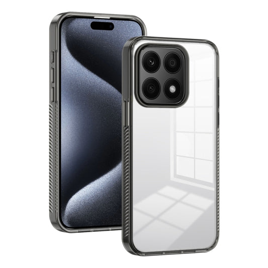 For Honor X8b Anti-slip Clear Acrylic Hybrid TPU Phone Case(Black) - Honor Cases by buy2fix | Online Shopping UK | buy2fix