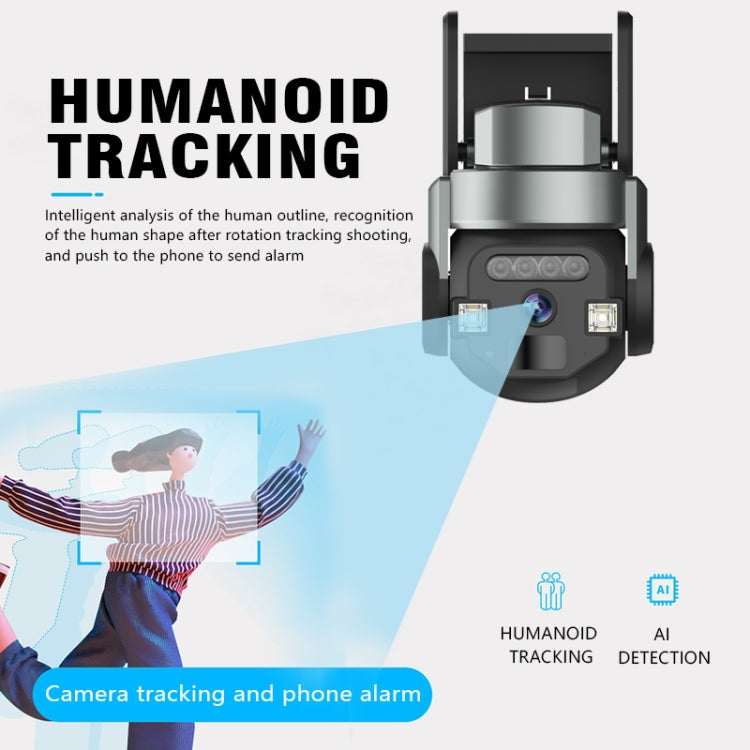 CF-Q812ES 5MP Two-way Voice Outdoor IP66 Waterproof WiFi Camera, Plug Type:EU Plug(Grey) by buy2fix