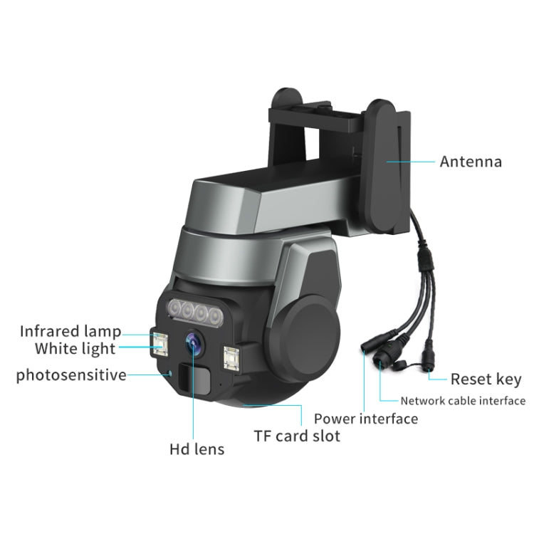 CF-Q812ES 5MP Two-way Voice Outdoor IP66 Waterproof WiFi Camera, Plug Type:UK Plug(Grey) by buy2fix