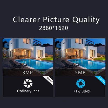 CF-Q812ES 5MP Two-way Voice Outdoor IP66 Waterproof WiFi Camera, Plug Type:EU Plug(Grey) by buy2fix