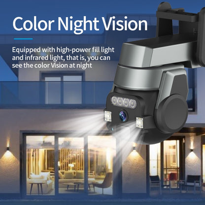 CF-Q812ES 5MP Two-way Voice Outdoor IP66 Waterproof WiFi Camera, Plug Type:EU Plug(Grey) by buy2fix