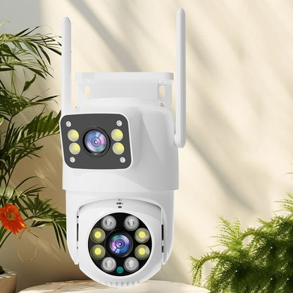 Q8216 4MP Two-way Voice Outdoor IP66 Waterproof WiFi Camera, Plug Type:US Plug(White) by buy2fix