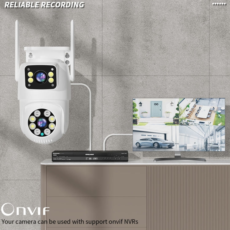 Q8216 4MP Two-way Voice Outdoor IP66 Waterproof WiFi Camera, Plug Type:EU Plug(White) by buy2fix