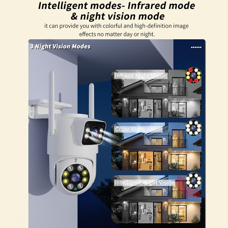 Q8216 4MP Two-way Voice Outdoor IP66 Waterproof WiFi Camera, Plug Type:AU Plug(White) by buy2fix