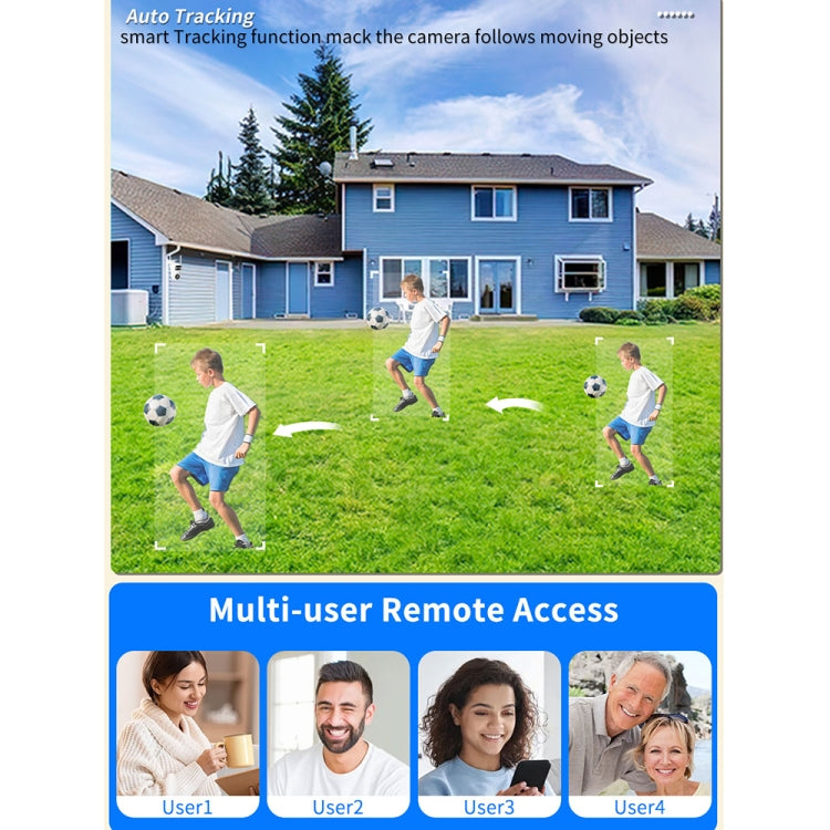 Q8216 4MP Two-way Voice Outdoor IP66 Waterproof WiFi Camera, Plug Type:AU Plug(White) by buy2fix