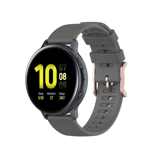 For Galaxy Watch Active 3 / Active 2 / Active / Galaxy Watch 3 41mm / Galaxy Watch 42mm 20mm Dot Texture Watch Band(Grey)