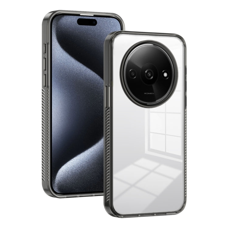 For Xiaomi Redmi A3 Anti-slip Clear Acrylic Hybrid TPU Phone Case(Black) - Xiaomi Cases by buy2fix | Online Shopping UK | buy2fix