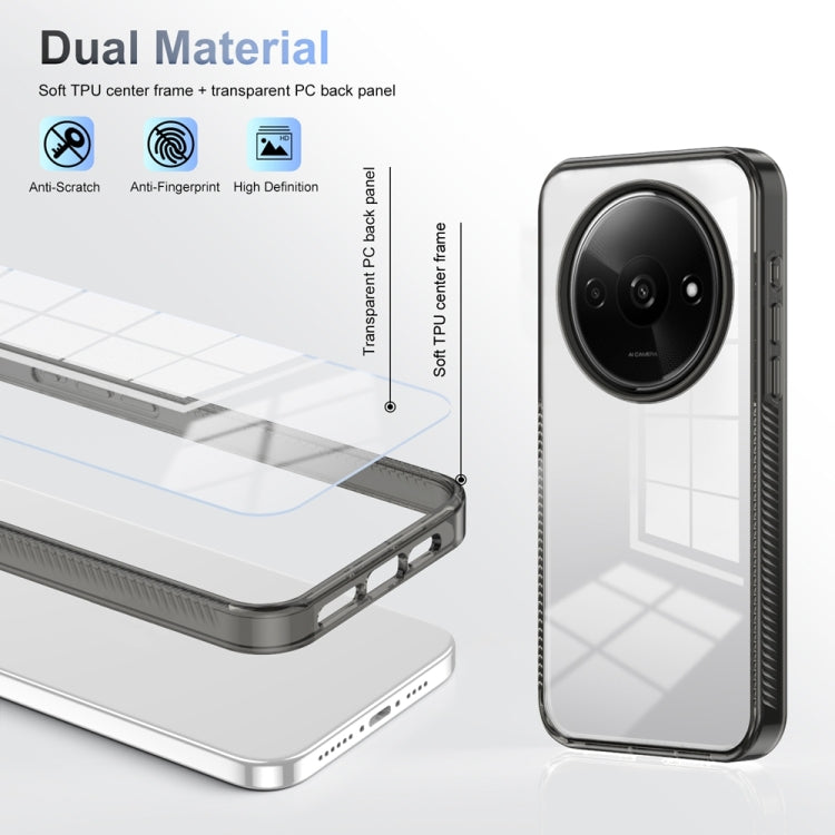 For Xiaomi Redmi A3 Anti-slip Clear Acrylic Hybrid TPU Phone Case(Black) - Xiaomi Cases by buy2fix | Online Shopping UK | buy2fix