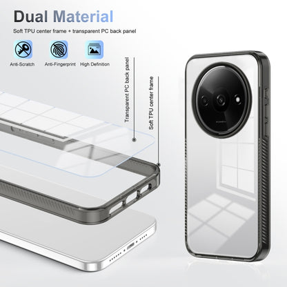 For Xiaomi Redmi A3 Anti-slip Clear Acrylic Hybrid TPU Phone Case(Black) - Xiaomi Cases by buy2fix | Online Shopping UK | buy2fix