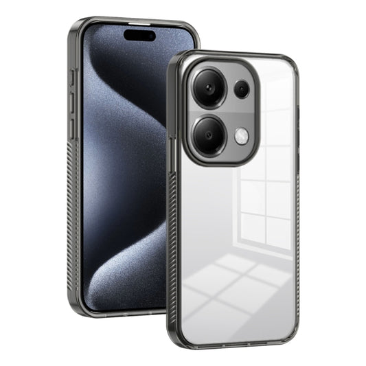 For Xiaomi Redmi Note 13 Pro 4G Anti-slip Clear Acrylic Hybrid TPU Phone Case(Black) - Xiaomi Cases by buy2fix | Online Shopping UK | buy2fix