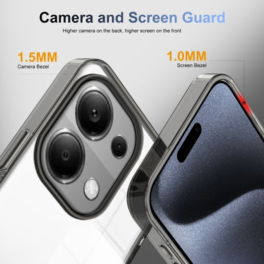 For Xiaomi Redmi Note 13 Pro 4G Anti-slip Clear Acrylic Hybrid TPU Phone Case(Black) - Xiaomi Cases by buy2fix | Online Shopping UK | buy2fix