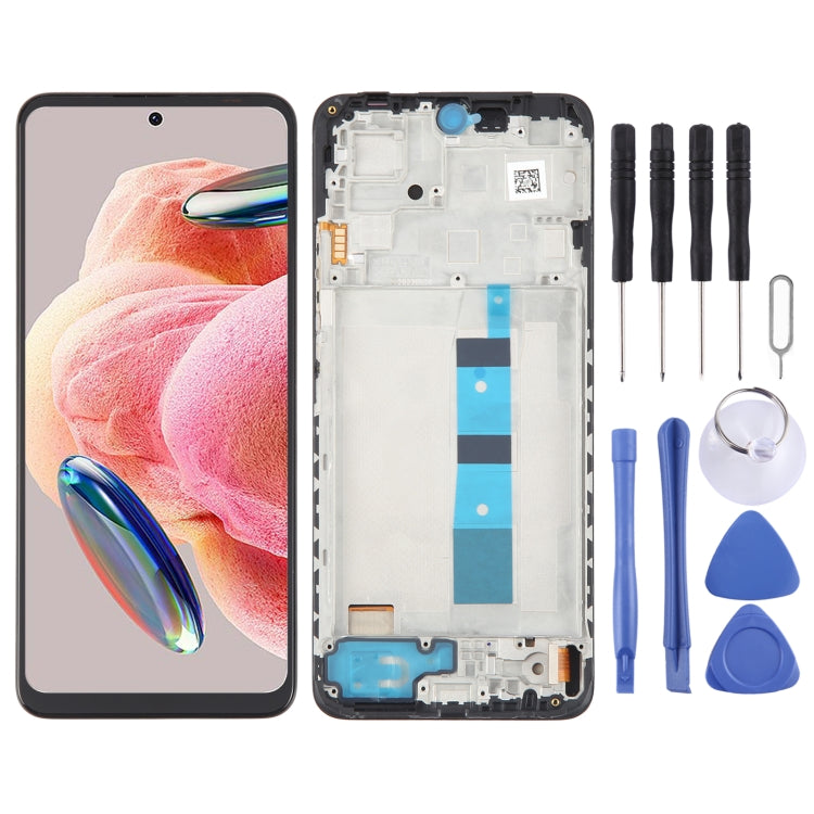 For Xiaomi Redmi Note 12 5G OLED Material LCD Screen Digitizer Full Assembly with Frame by buy2fix