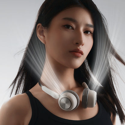 MF088 XINGLUO Neck Band Electric Fan(White) by buy2fix