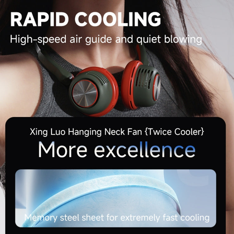 MF088 XINGLUO Neck Band Electric Fan(White) by buy2fix