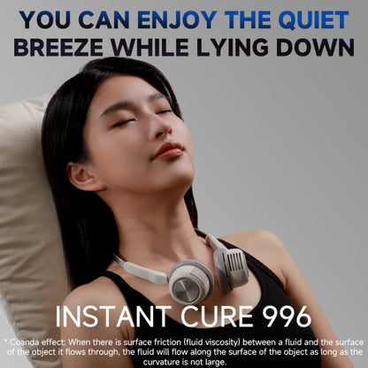 MF088 XINGLUO Neck Band Electric Fan(White) by buy2fix