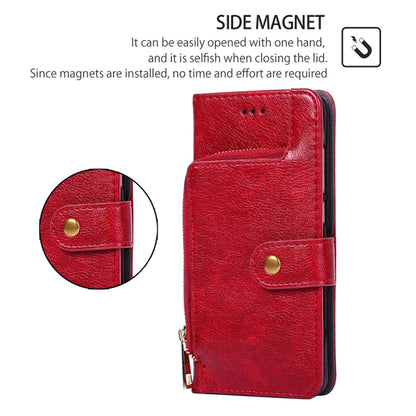 For Motorola Moto G Play 4G 2024 Zipper Bag Leather Phone Case(Red) by buy2fix