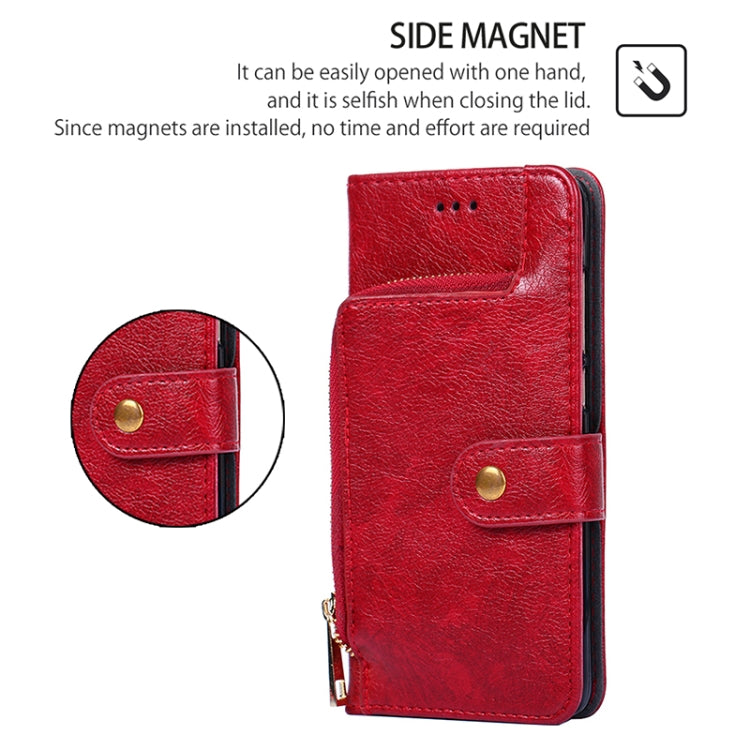 For Motorola Edge 5G 2024 Zipper Bag Leather Phone Case(Red) by buy2fix