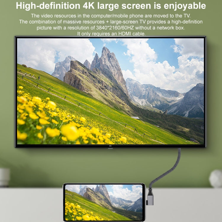 Micro HDMI Male Elbow to HDMI Female 4K UHD 18Gbps Connection Cable, Length:20cm(Grey) by buy2fix