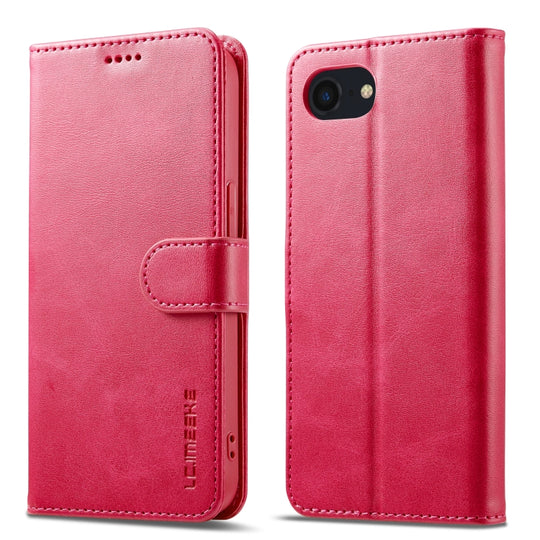 LC.IMEEKE Calf Texture Horizontal Flip Leather Case For iPhone 16e / 17e(Red)