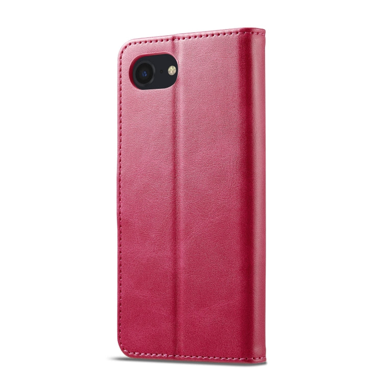 LC.IMEEKE Calf Texture Horizontal Flip Leather Case For iPhone 16e(Red) - iPhone 16e Cases by LC.IMEEKE | Online Shopping UK | buy2fix
