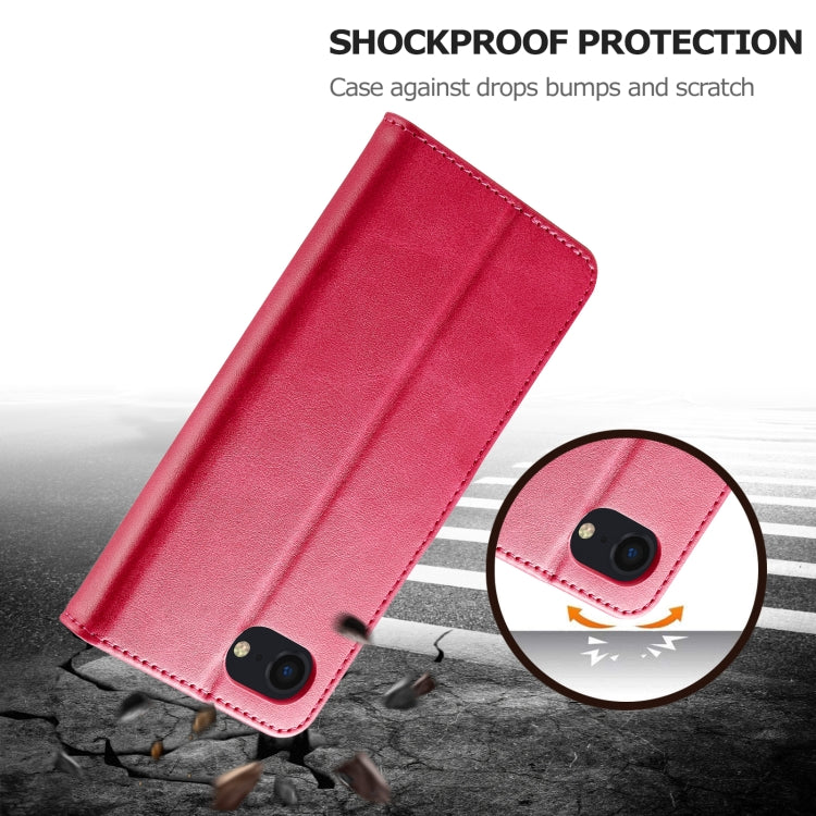 LC.IMEEKE Calf Texture Horizontal Flip Leather Case For iPhone 16e(Red) - iPhone 16e Cases by LC.IMEEKE | Online Shopping UK | buy2fix