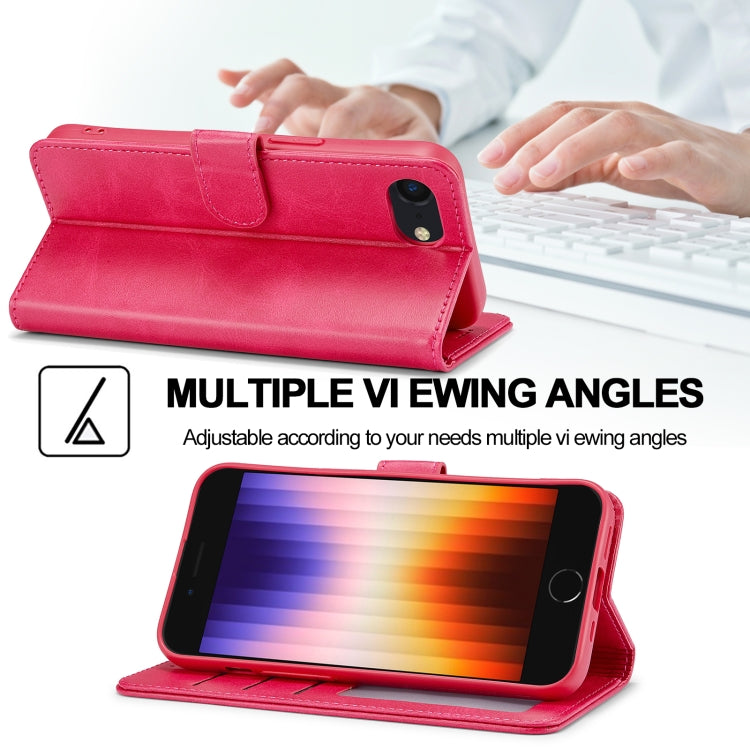 LC.IMEEKE Calf Texture Horizontal Flip Leather Case For iPhone 16e(Red) - iPhone 16e Cases by LC.IMEEKE | Online Shopping UK | buy2fix