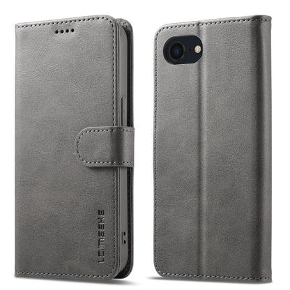 LC.IMEEKE Calf Texture Horizontal Flip Leather Case For iPhone 16e(Grey) - iPhone 16e Cases by LC.IMEEKE | Online Shopping UK | buy2fix