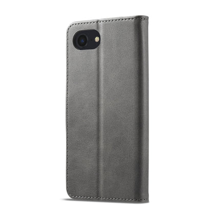 LC.IMEEKE Calf Texture Horizontal Flip Leather Case For iPhone 16e(Grey) - iPhone 16e Cases by LC.IMEEKE | Online Shopping UK | buy2fix
