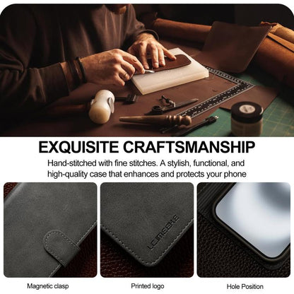 LC.IMEEKE Calf Texture Horizontal Flip Leather Case For iPhone 17(Grey) - iPhone 17 Cases by LC.IMEEKE | Online Shopping UK | buy2fix