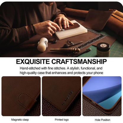 LC.IMEEKE Calf Texture Horizontal Flip Leather Case For iPhone 17 Air(Brown) - iPhone 17 Air Cases by LC.IMEEKE | Online Shopping UK | buy2fix
