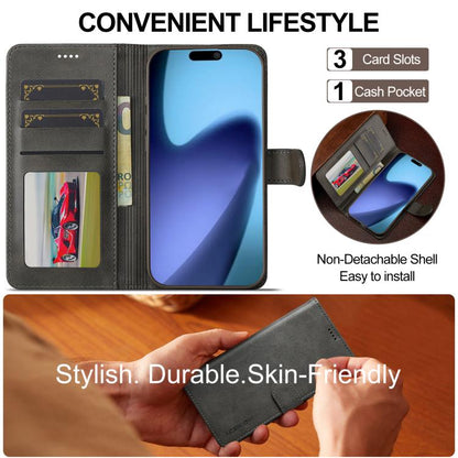LC.IMEEKE Calf Texture Horizontal Flip Leather Case For iPhone Air(Grey) - iPhone Air Cases by LC.IMEEKE | Online Shopping UK | buy2fix