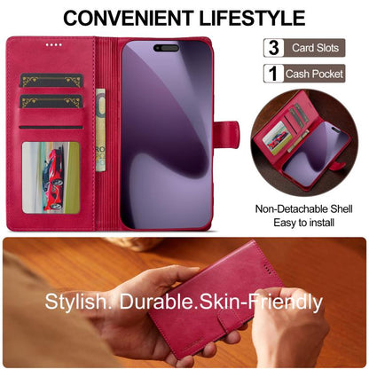 LC.IMEEKE Calf Texture Horizontal Flip Leather Case For iPhone 17 Pro(Red) - iPhone 17 Pro Cases by LC.IMEEKE | Online Shopping UK | buy2fix