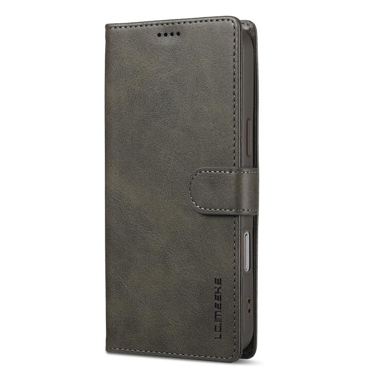 LC.IMEEKE Calf Texture Horizontal Flip Leather Case For iPhone 17 Pro(Grey) - iPhone 17 Pro Cases by LC.IMEEKE | Online Shopping UK | buy2fix