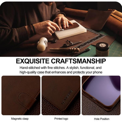 LC.IMEEKE Calf Texture Horizontal Flip Leather Case For iPhone 17 Pro Max(Brown) - iPhone 17 Pro Max Cases by LC.IMEEKE | Online Shopping UK | buy2fix