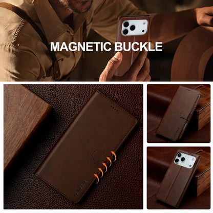 LC.IMEEKE Calf Texture Horizontal Flip Leather Case For iPhone 17 Pro Max(Brown) - iPhone 17 Pro Max Cases by LC.IMEEKE | Online Shopping UK | buy2fix