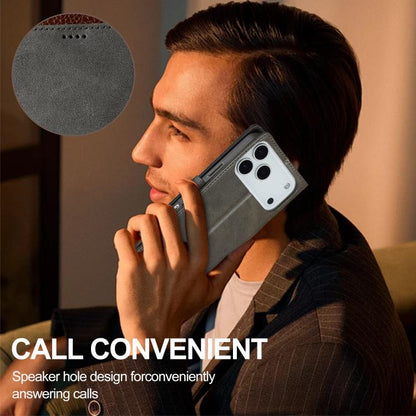LC.IMEEKE Calf Texture Horizontal Flip Leather Case For iPhone 17 Pro Max(Grey) - iPhone 17 Pro Max Cases by LC.IMEEKE | Online Shopping UK | buy2fix